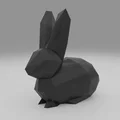 Mô hình chú thỏ Low Poly - File in 3D trang trí độc đáo - Thumbnail 1