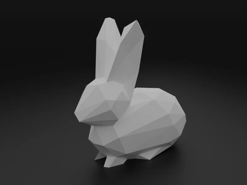 Mô hình chú thỏ Low Poly - File in 3D trang trí độc đáo - Image 2