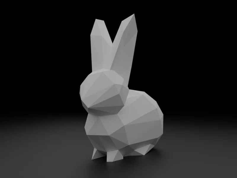 Mô hình chú thỏ Low Poly - File in 3D trang trí độc đáo - Image 3