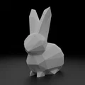 Mô hình chú thỏ Low Poly - File in 3D trang trí độc đáo - Thumbnail 3
