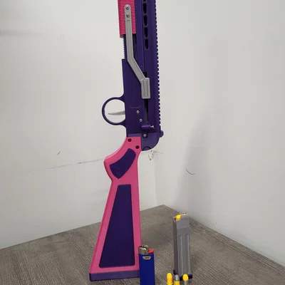 Pump-Action Plinker (Toy Launcher) – Launcher bơm tay nạp magazine, văng vỏ
