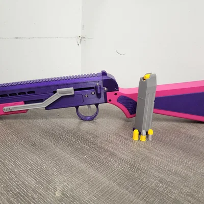 Pump-Action Plinker (Toy Launcher) – Launcher bơm tay nạp magazine, văng vỏ