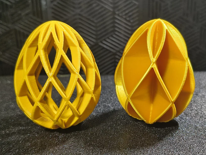 Trứng Easter: Gân Đan Chéo Hình Học (8 Biến Thể + Chân Đế) - Image 4
