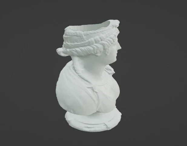 Mẫu in 3D chậu cây cảnh hình tượng bán thân cổ điển Hy Lạp - Image 3