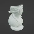 Mẫu in 3D chậu cây cảnh hình tượng bán thân cổ điển Hy Lạp - Thumbnail 3