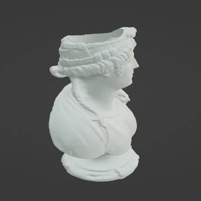 Mẫu in 3D chậu cây cảnh hình tượng bán thân cổ điển Hy Lạp