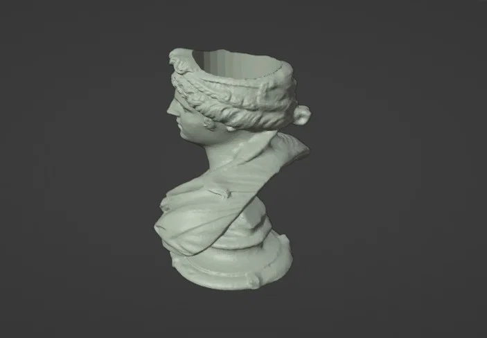 Mẫu in 3D chậu cây cảnh hình tượng bán thân cổ điển Hy Lạp - Image 4