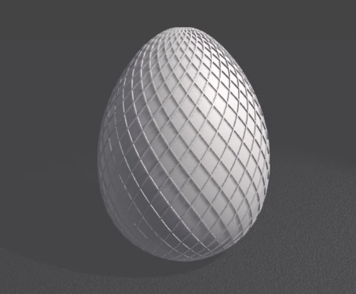 Mô hình quả trứng Phục sinh (Easter Egg) thiết kế lưới tinh xảo 3D - Image 2