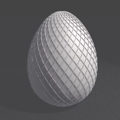 Mô hình quả trứng Phục sinh (Easter Egg) thiết kế lưới tinh xảo 3D