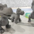 Mô hình 3D bộ ba anh em khủng long ngộ nghĩnh (Funny Dinosaur Brothers) - Thumbnail 1