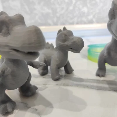 Mô hình 3D bộ ba anh em khủng long ngộ nghĩnh (Funny Dinosaur Brothers)