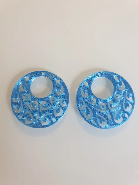 Mẫu Bông Tai Dạng Vòng Cách Điệu In 3D Độc Đáo - Image 1