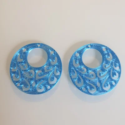Mẫu Bông Tai Dạng Vòng Cách Điệu In 3D Độc Đáo