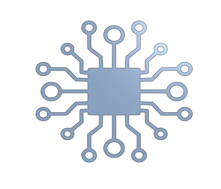 Mô hình trang trí mạch điện tử Circuit 3D tinh tế cho góc làm việc - Image 1