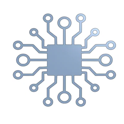 Mô hình trang trí mạch điện tử Circuit 3D tinh tế cho góc làm việc