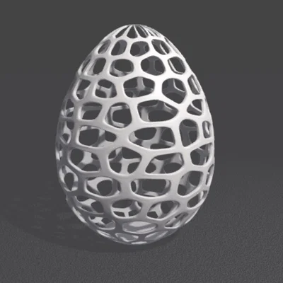 Mô hình quả trứng Phục sinh Voronoi in 3D độc đáo