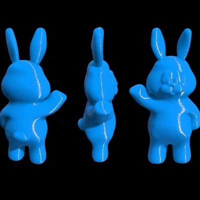 Mô hình chú thỏ Phục sinh đáng yêu (Easter Bunny) in 3D không cần support