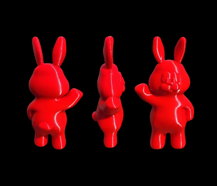 Mô hình chú thỏ Phục sinh đáng yêu (Easter Bunny) in 3D không cần support - Image 2