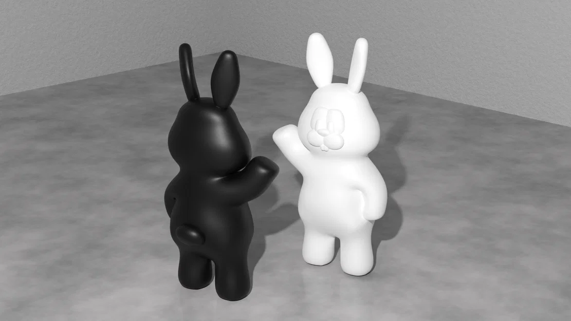 Mô hình chú thỏ Phục sinh đáng yêu (Easter Bunny) in 3D không cần support - Image 3