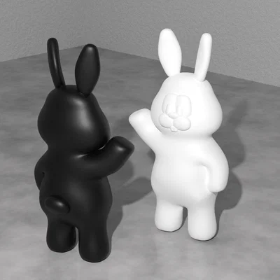Mô hình chú thỏ Phục sinh đáng yêu (Easter Bunny) in 3D không cần support
