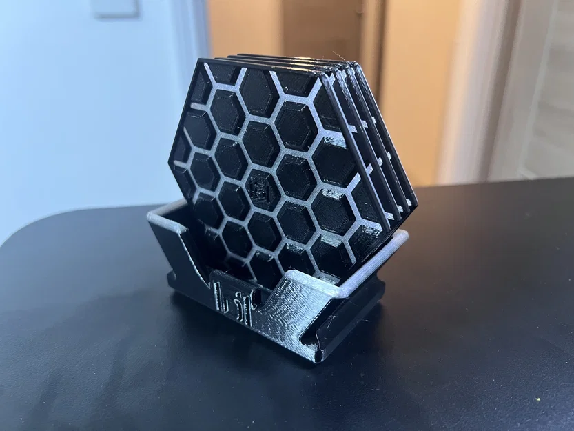 Bộ lót ly HEX và giá đỡ (HEX Drinks Coasters and holder.) - Image 1