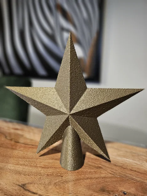 Ngôi sao trang trí đỉnh cây thông Noel - Thiết kế 3D in dễ dàng - Image 1