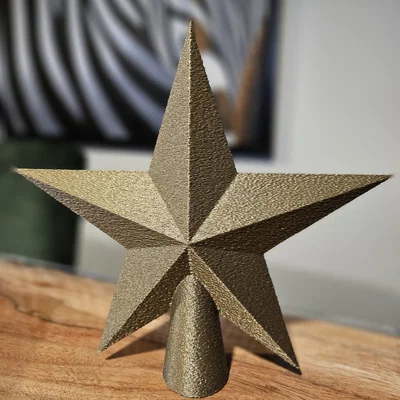 Ngôi sao trang trí đỉnh cây thông Noel - Thiết kế 3D in dễ dàng