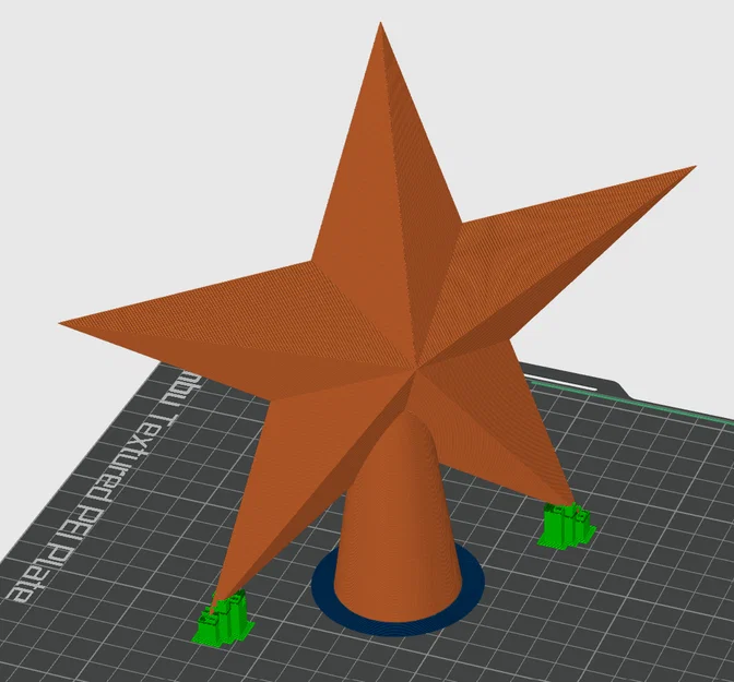 Ngôi sao trang trí đỉnh cây thông Noel - Thiết kế 3D in dễ dàng - Image 2
