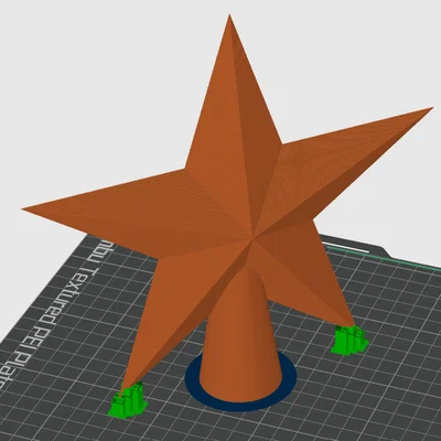 Ngôi sao trang trí đỉnh cây thông Noel - Thiết kế 3D in dễ dàng