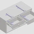 Telescopic extension (Teleskopauszug) cho ngăn kéo nhỏ 100mm/150mm - Thumbnail 4