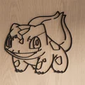 Tranh treo tường 3D Bulbasaur Pokemon tối giản độc đáo - Thumbnail 1