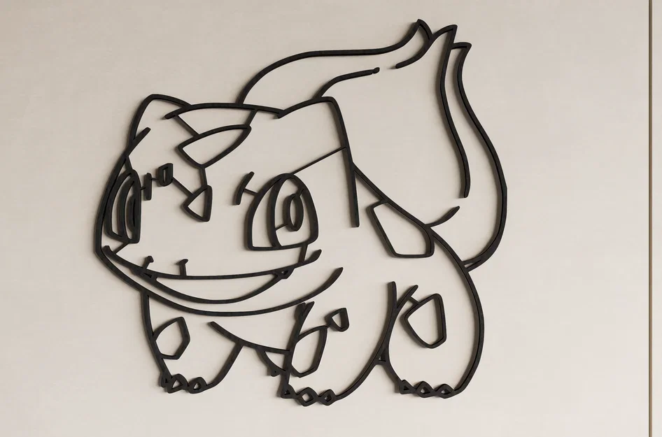 Tranh treo tường 3D Bulbasaur Pokemon tối giản độc đáo - Image 2