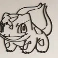 Tranh treo tường 3D Bulbasaur Pokemon tối giản độc đáo - Thumbnail 2