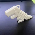 Móc khóa khủng long T-Rex Flexi in 3D linh hoạt và đáng yêu - Thumbnail 1