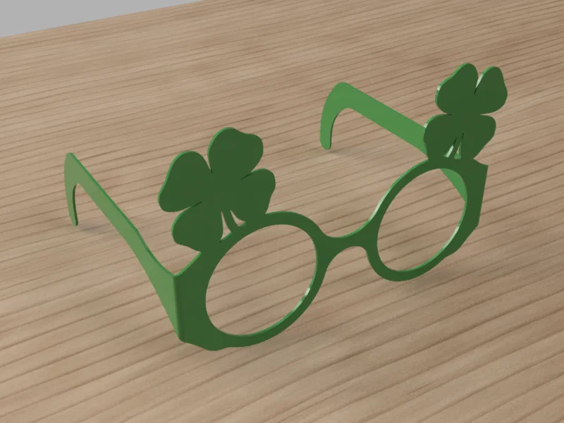 Kính Novelty Gập Gọn Ngày St. Patrick (Cỏ 4 Lá/Shamrock) - Image 1