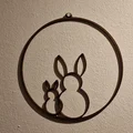 Vòng treo tường/cửa sổ 2 thỏ Phục Sinh (Wandring Fenster Ring Osterhasen) - Thumbnail 1
