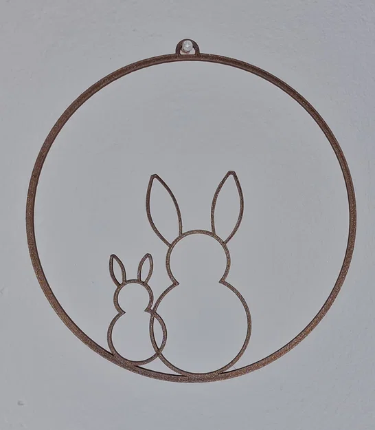 Vòng treo tường/cửa sổ 2 thỏ Phục Sinh (Wandring Fenster Ring Osterhasen) - Image 2