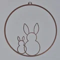 Vòng treo tường/cửa sổ 2 thỏ Phục Sinh (Wandring Fenster Ring Osterhasen) - Thumbnail 2