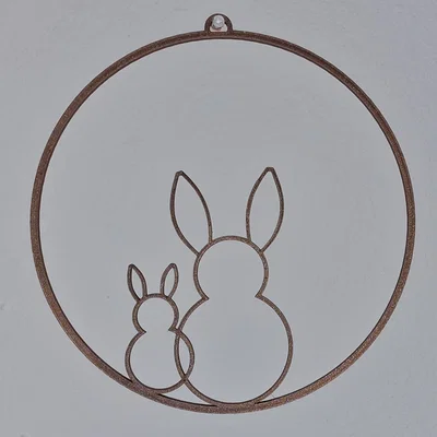 Vòng treo tường/cửa sổ 2 thỏ Phục Sinh (Wandring Fenster Ring Osterhasen)