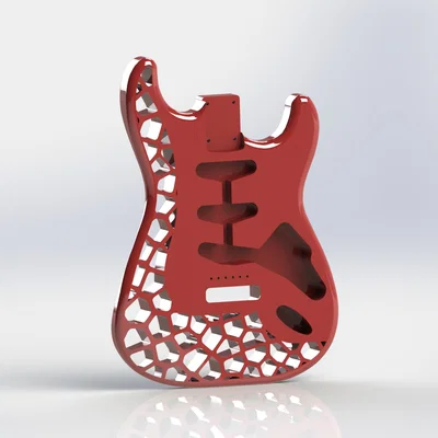 Thân Guitar Stratocaster Voronoi (Bản sửa đổi)