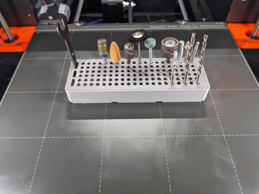 Khay đựng mũi khoan, phụ kiện Dremel chuẩn Gridfinity in 3D - Image 1