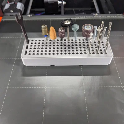 Khay đựng mũi khoan, phụ kiện Dremel chuẩn Gridfinity in 3D