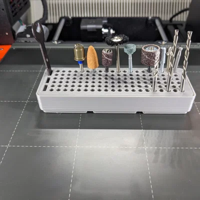 Khay đựng mũi khoan, phụ kiện Dremel chuẩn Gridfinity in 3D