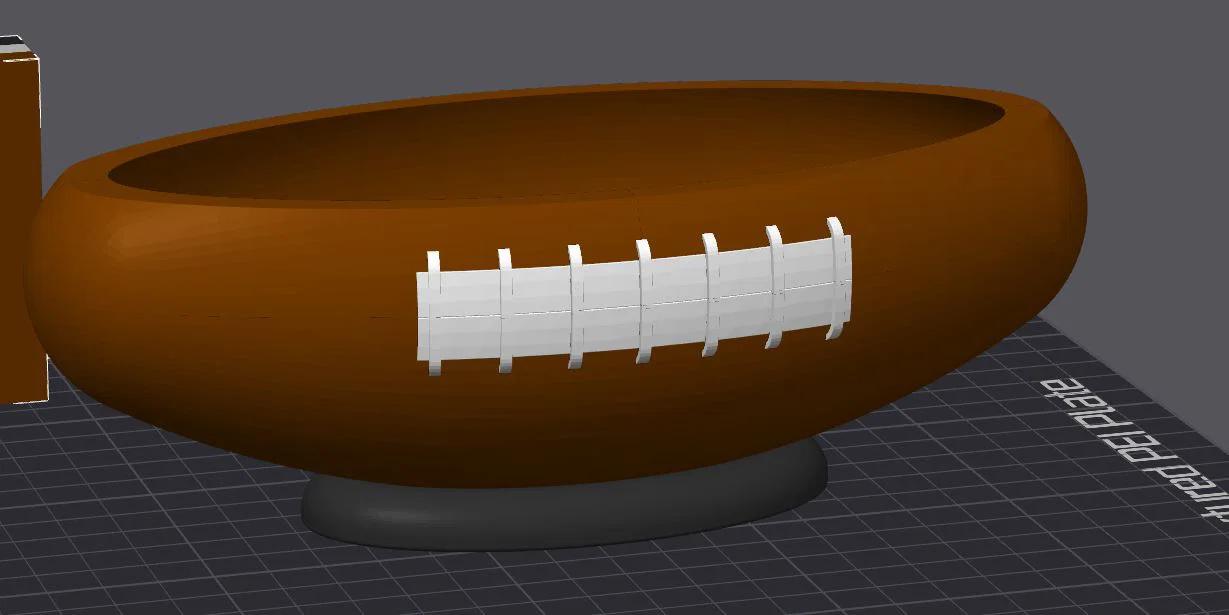 Tô đựng đồ ăn vặt hình bóng bầu dục in 3D độc đáo - Image 2