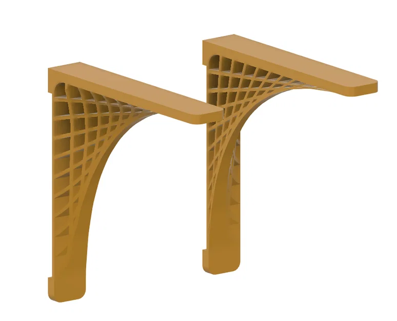 Ke đỡ kệ treo tường hình học dùng keo dán Command Strip - Image 1