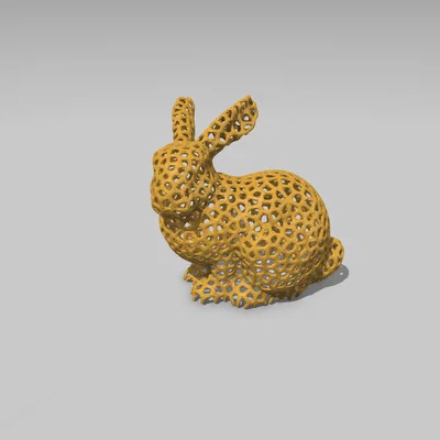Mô hình thỏ Phục sinh Voronoi (Voronoi Easter Bunny) in 3D độc đáo