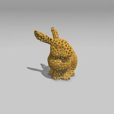Mô hình thỏ Phục sinh Voronoi (Voronoi Easter Bunny) in 3D độc đáo
