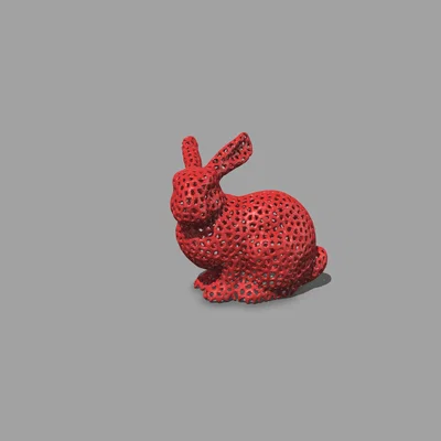 Mô hình thỏ Phục sinh Voronoi (Voronoi Easter Bunny) in 3D độc đáo