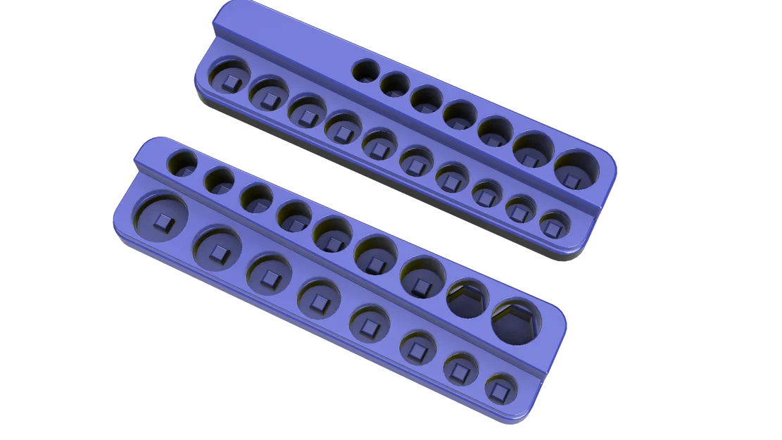 Bộ khay sắp xếp đầu khẩu socket 1/4 và 3/8 inch (SAE/Metric) - Image 2