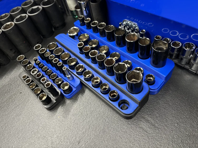 Bộ khay sắp xếp đầu khẩu socket 1/4 và 3/8 inch (SAE/Metric) - Image 3